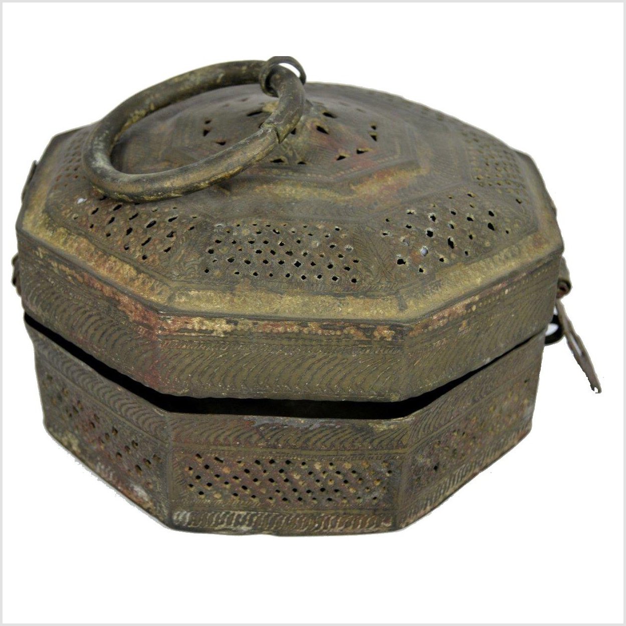 Brass Incense Burner Box-4. Asian & Chinese Furniture, Art, Antiques, Vintage Home Décor for sale at FEA Home
