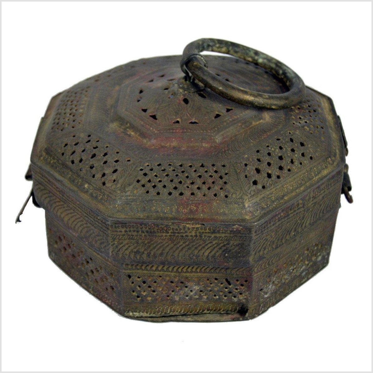 Brass Incense Burner Box-6. Asian & Chinese Furniture, Art, Antiques, Vintage Home Décor for sale at FEA Home