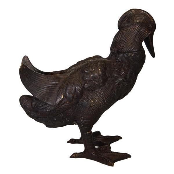 Bronze Duck Sculpture-8. Asian & Chinese Furniture, Art, Antiques, Vintage Home Décor for sale at FEA Home