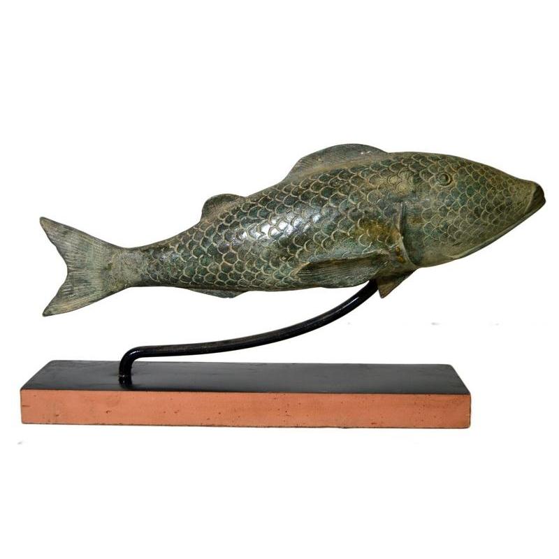 Bronze Fish Sculpture-6. Asian & Chinese Furniture, Art, Antiques, Vintage Home Décor for sale at FEA Home