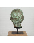 Bronze Greco Roman Style Contemporary Head Sculpture with Verdigris Patina-12. Asian & Chinese Furniture, Art, Antiques, Vintage Home Décor for sale at FEA Home