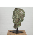 Bronze Greco Roman Style Contemporary Head Sculpture with Verdigris Patina-16. Asian & Chinese Furniture, Art, Antiques, Vintage Home Décor for sale at FEA Home