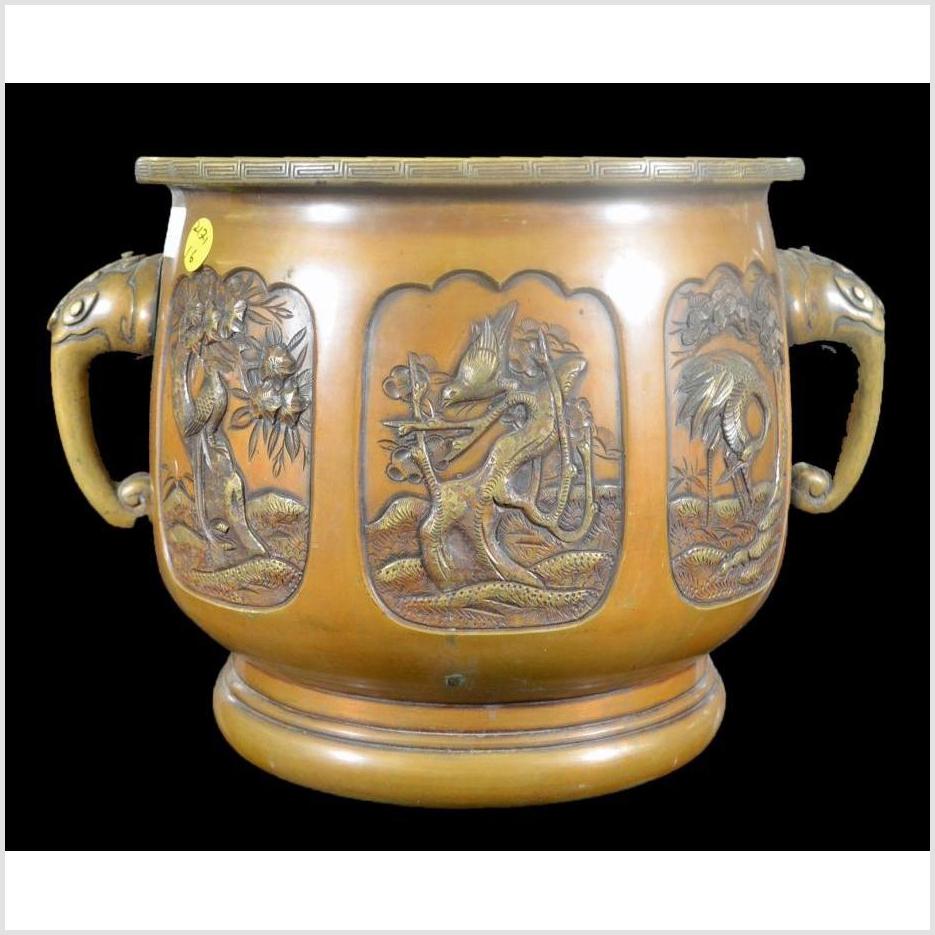 Bronze Japanese Hibachi, Meiji Period-4. Asian & Chinese Furniture, Art, Antiques, Vintage Home Décor for sale at FEA Home