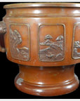 Bronze Japanese Hibachi, Meiji Period-3. Asian & Chinese Furniture, Art, Antiques, Vintage Home Décor for sale at FEA Home