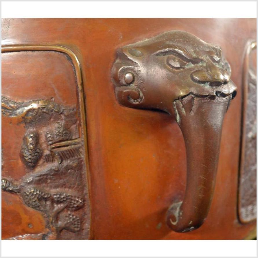 Bronze Japanese Hibachi, Meiji Period-6. Asian & Chinese Furniture, Art, Antiques, Vintage Home Décor for sale at FEA Home