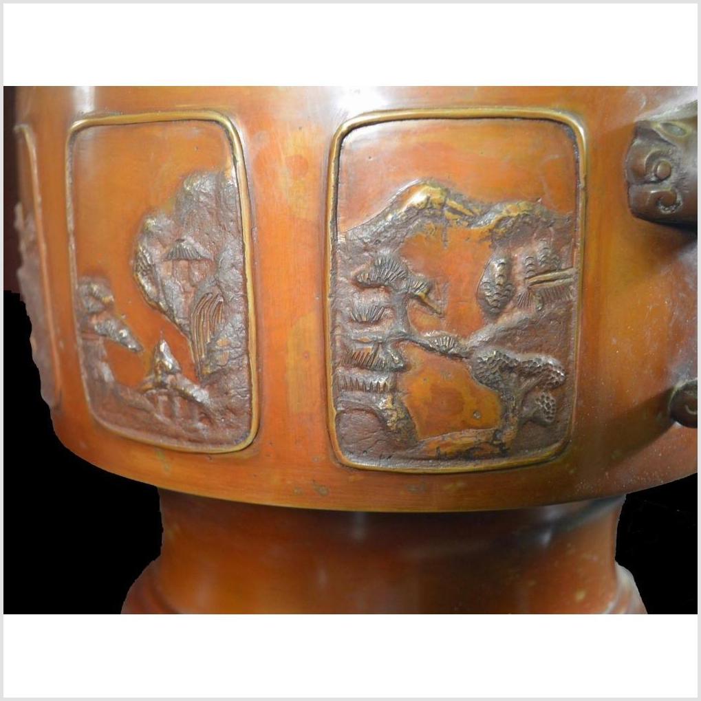 Bronze Japanese Hibachi, Meiji Period-7. Asian & Chinese Furniture, Art, Antiques, Vintage Home Décor for sale at FEA Home