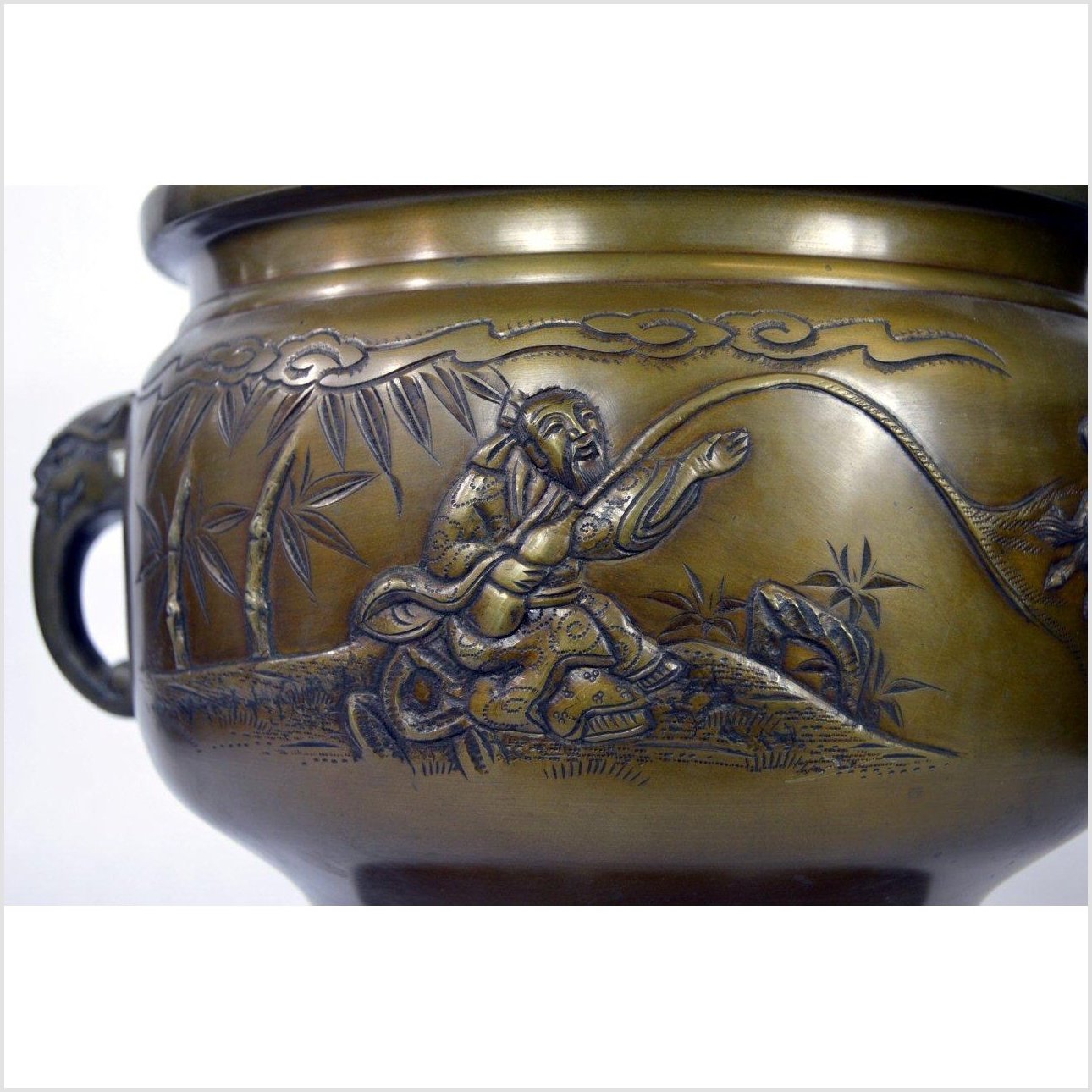 Bronze Japanese Hibachi, Meiji Period-10. Asian & Chinese Furniture, Art, Antiques, Vintage Home Décor for sale at FEA Home