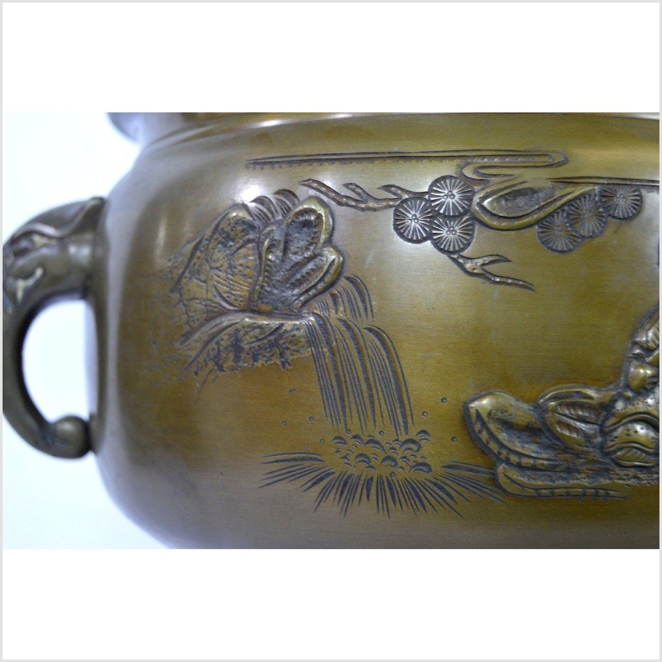 Bronze Japanese Hibachi, Meiji Period-11. Asian & Chinese Furniture, Art, Antiques, Vintage Home Décor for sale at FEA Home