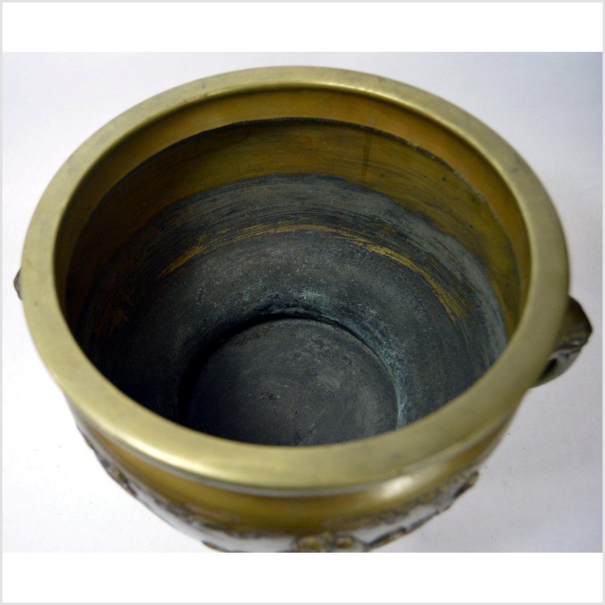 Bronze Japanese Hibachi, Meiji Period-13. Asian & Chinese Furniture, Art, Antiques, Vintage Home Décor for sale at FEA Home