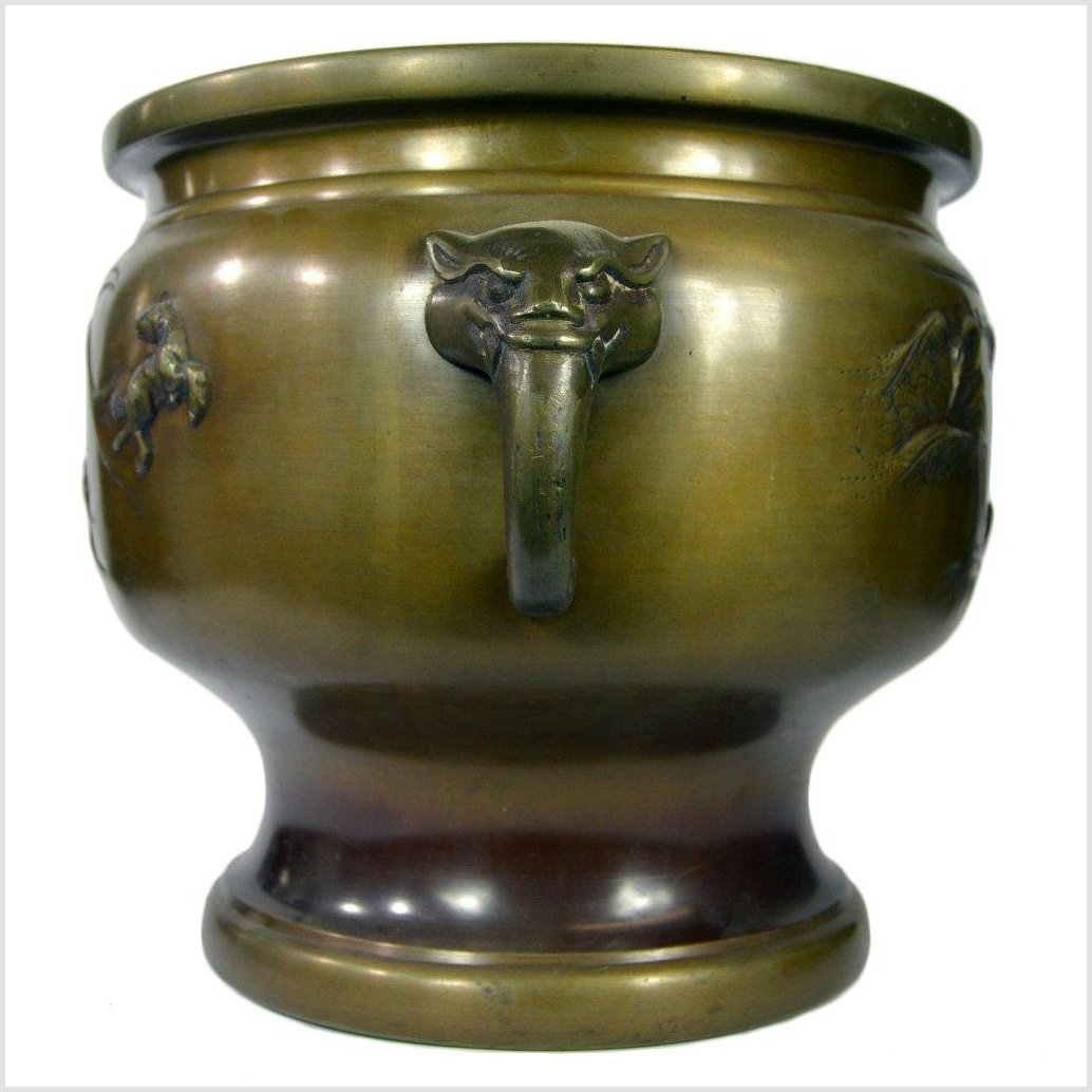 Bronze Japanese Hibachi, Meiji Period-3. Asian & Chinese Furniture, Art, Antiques, Vintage Home Décor for sale at FEA Home