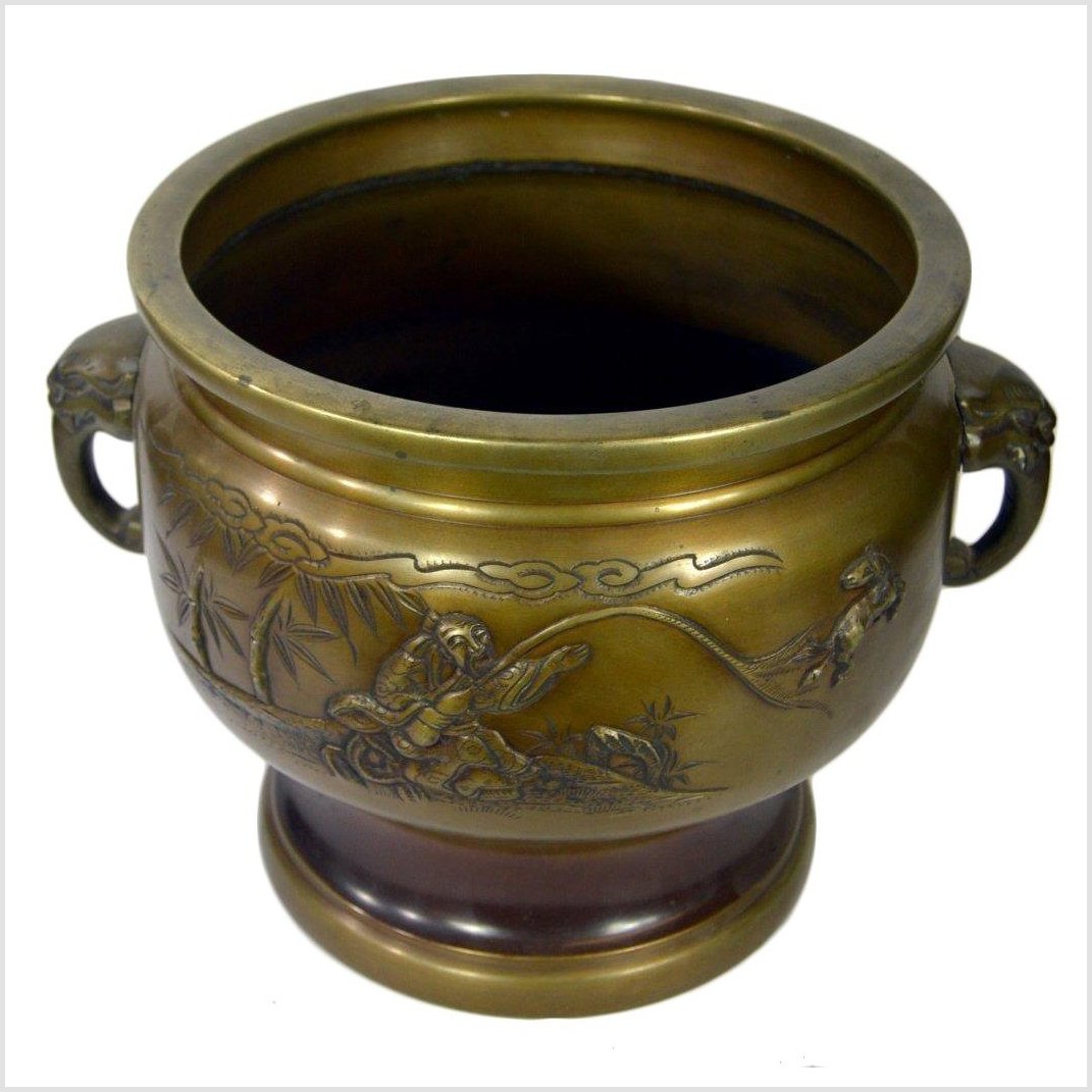 Bronze Japanese Hibachi, Meiji Period-4. Asian & Chinese Furniture, Art, Antiques, Vintage Home Décor for sale at FEA Home