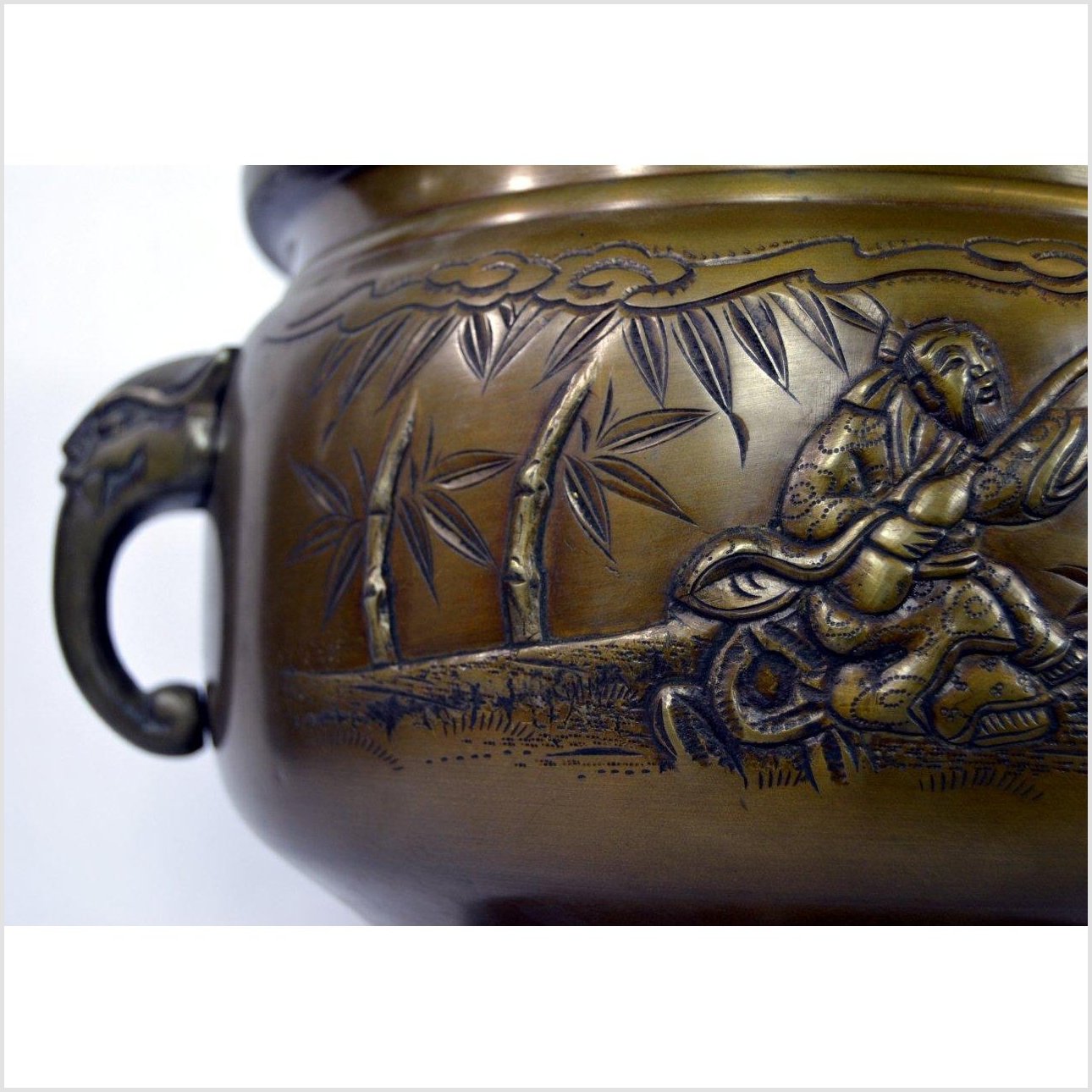 Bronze Japanese Hibachi, Meiji Period-5. Asian & Chinese Furniture, Art, Antiques, Vintage Home Décor for sale at FEA Home