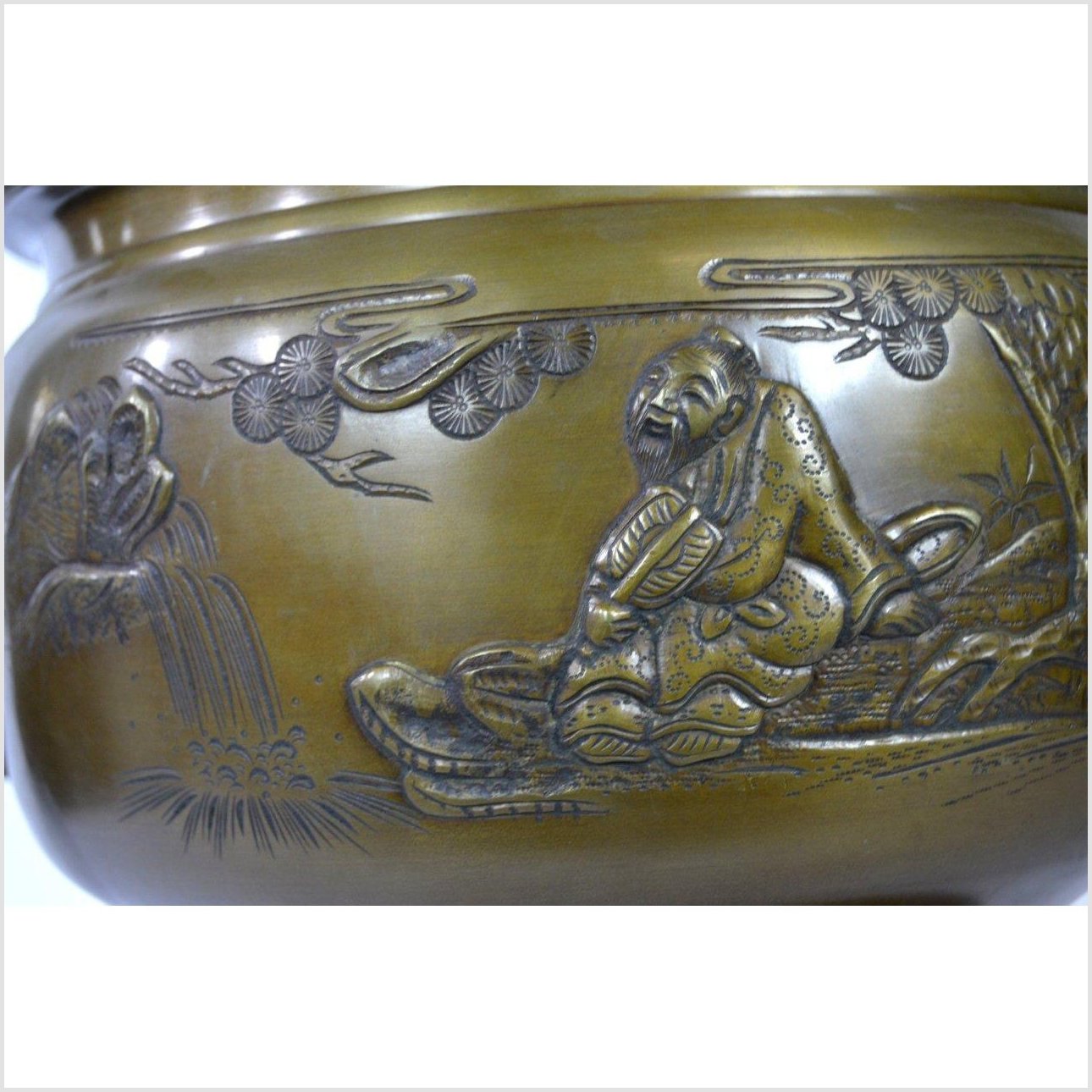 Bronze Japanese Hibachi, Meiji Period-6. Asian & Chinese Furniture, Art, Antiques, Vintage Home Décor for sale at FEA Home