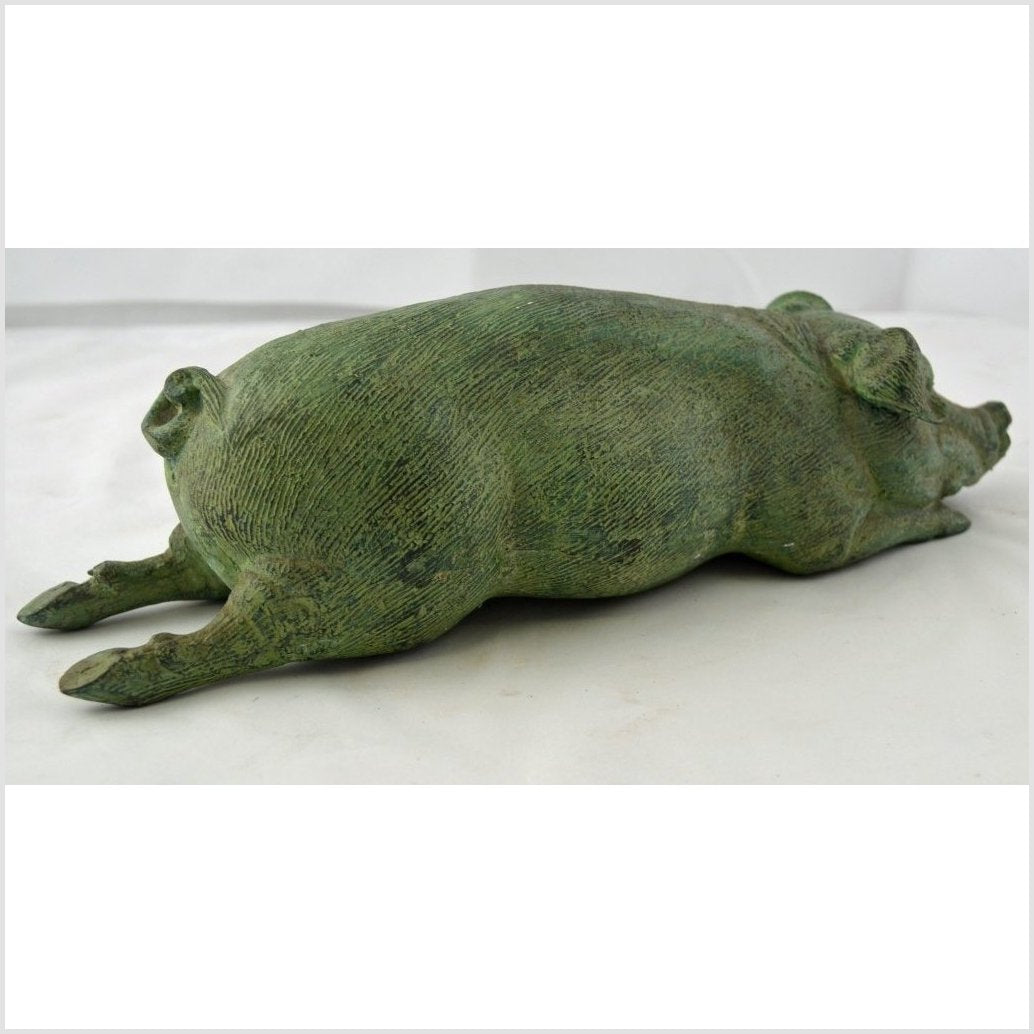 Bronze Pig-4. Asian & Chinese Furniture, Art, Antiques, Vintage Home Décor for sale at FEA Home