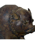 Bronze Pig Sculpture-2. Asian & Chinese Furniture, Art, Antiques, Vintage Home Décor for sale at FEA Home