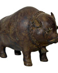 Bronze Pig Sculpture-4. Asian & Chinese Furniture, Art, Antiques, Vintage Home Décor for sale at FEA Home