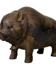 Bronze Pig Sculpture-1. Asian & Chinese Furniture, Art, Antiques, Vintage Home Décor for sale at FEA Home