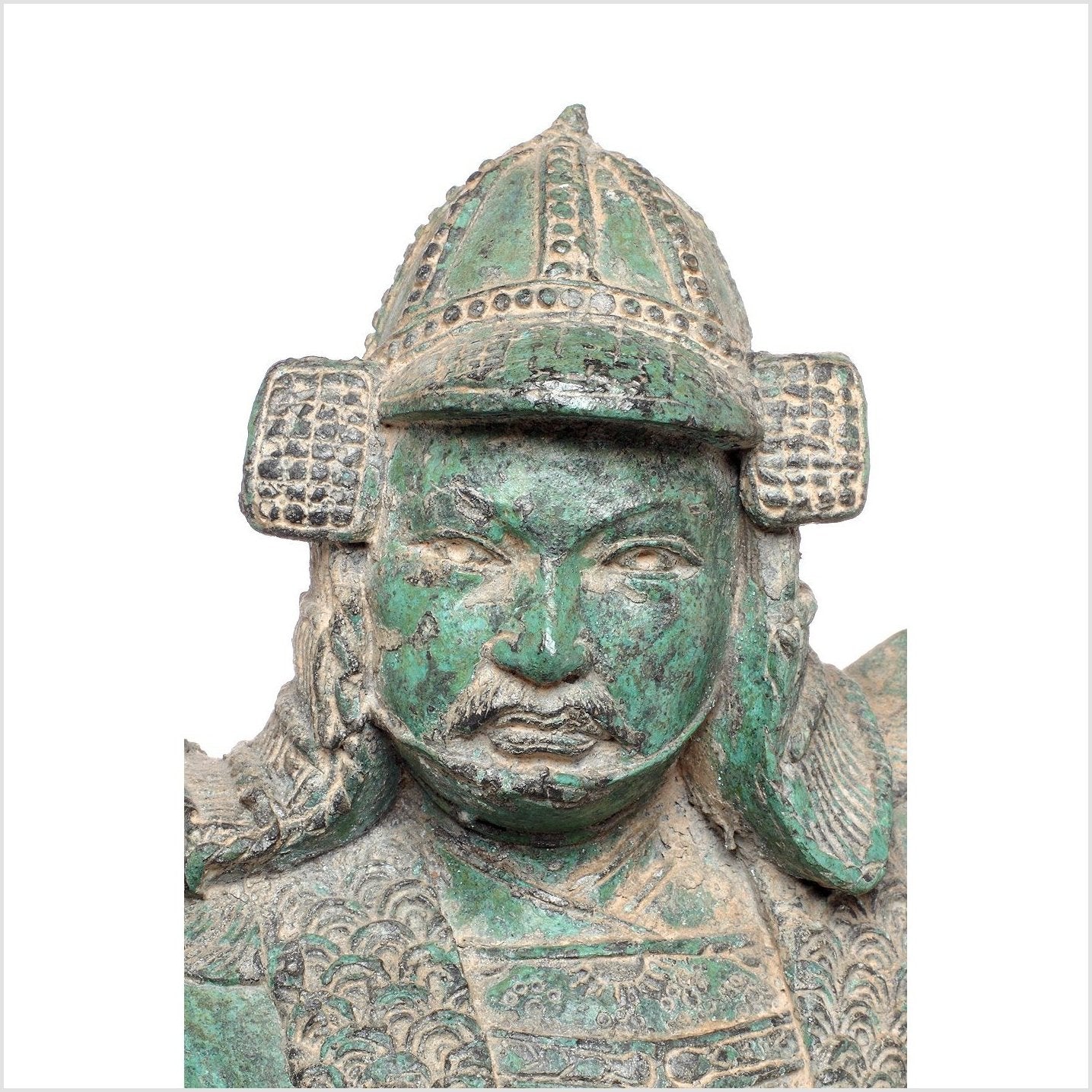 Verde-Gris Bronze Statue Japanese Samurai Warrior-4. Asian & Chinese Furniture, Art, Antiques, Vintage Home Décor for sale at FEA Home