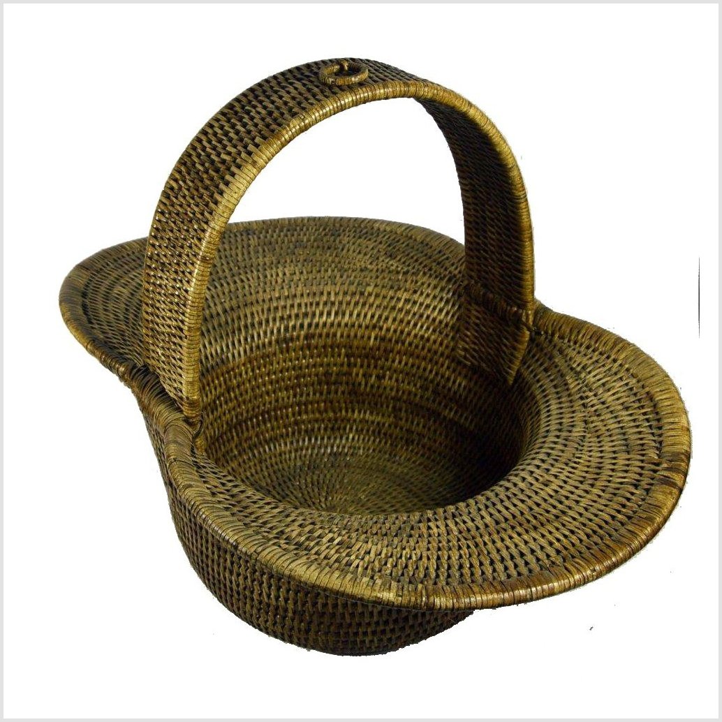 Burma Hand Woven Hat Basket-3. Asian & Chinese Furniture, Art, Antiques, Vintage Home Décor for sale at FEA Home