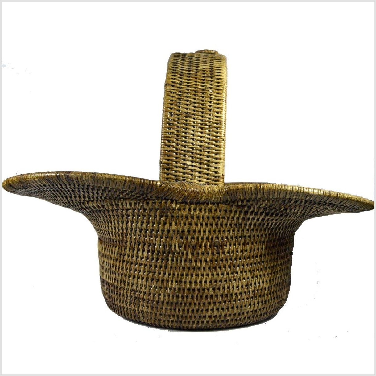 Burma Hand Woven Hat Basket-6. Asian & Chinese Furniture, Art, Antiques, Vintage Home Décor for sale at FEA Home