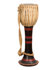 Burmese Late 19th Century Teak Ozi Goblet Shaped Drum with Black and Red Lacquer-1. Asian & Chinese Furniture, Art, Antiques, Vintage Home Décor for sale at FEA Home
