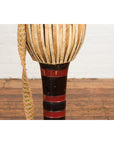 Burmese Late 19th Century Teak Ozi Goblet Shaped Drum with Black and Red Lacquer-5. Asian & Chinese Furniture, Art, Antiques, Vintage Home Décor for sale at FEA Home