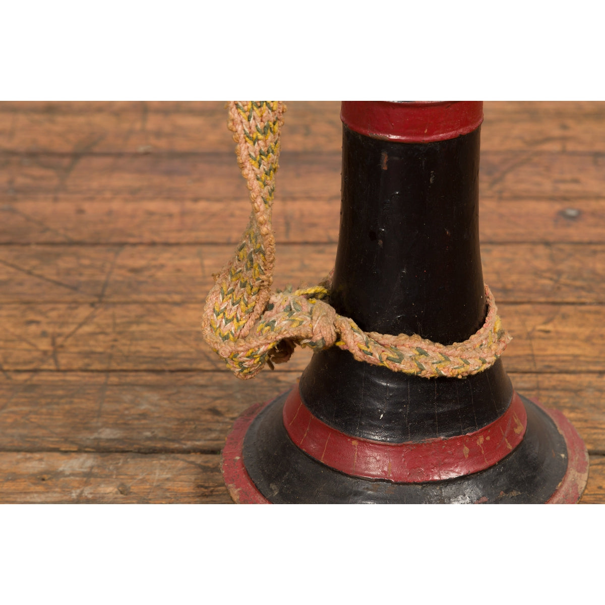 Burmese Late 19th Century Teak Ozi Goblet Shaped Drum with Black and Red Lacquer-9. Asian & Chinese Furniture, Art, Antiques, Vintage Home Décor for sale at FEA Home