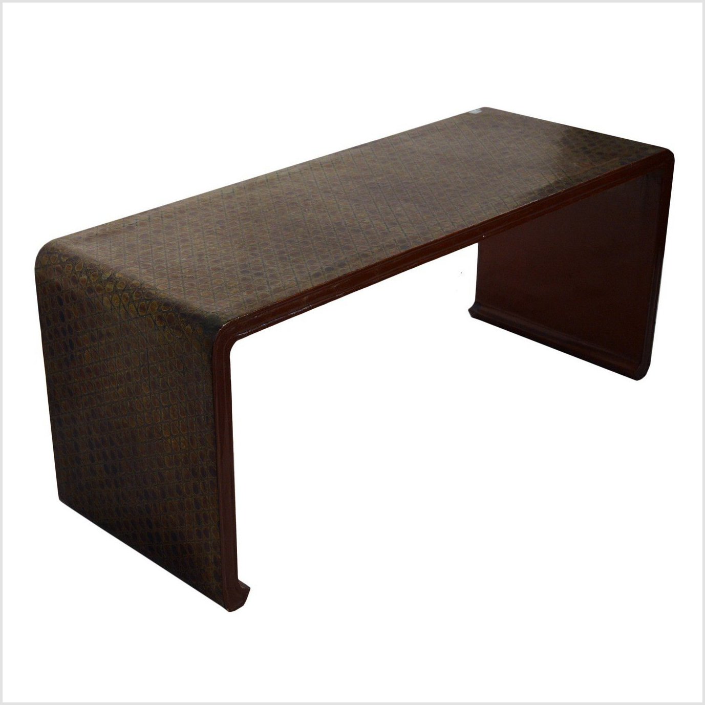 Burmese Negora Lacquer Waterfall Coffee Table-4. Asian & Chinese Furniture, Art, Antiques, Vintage Home Décor for sale at FEA Home