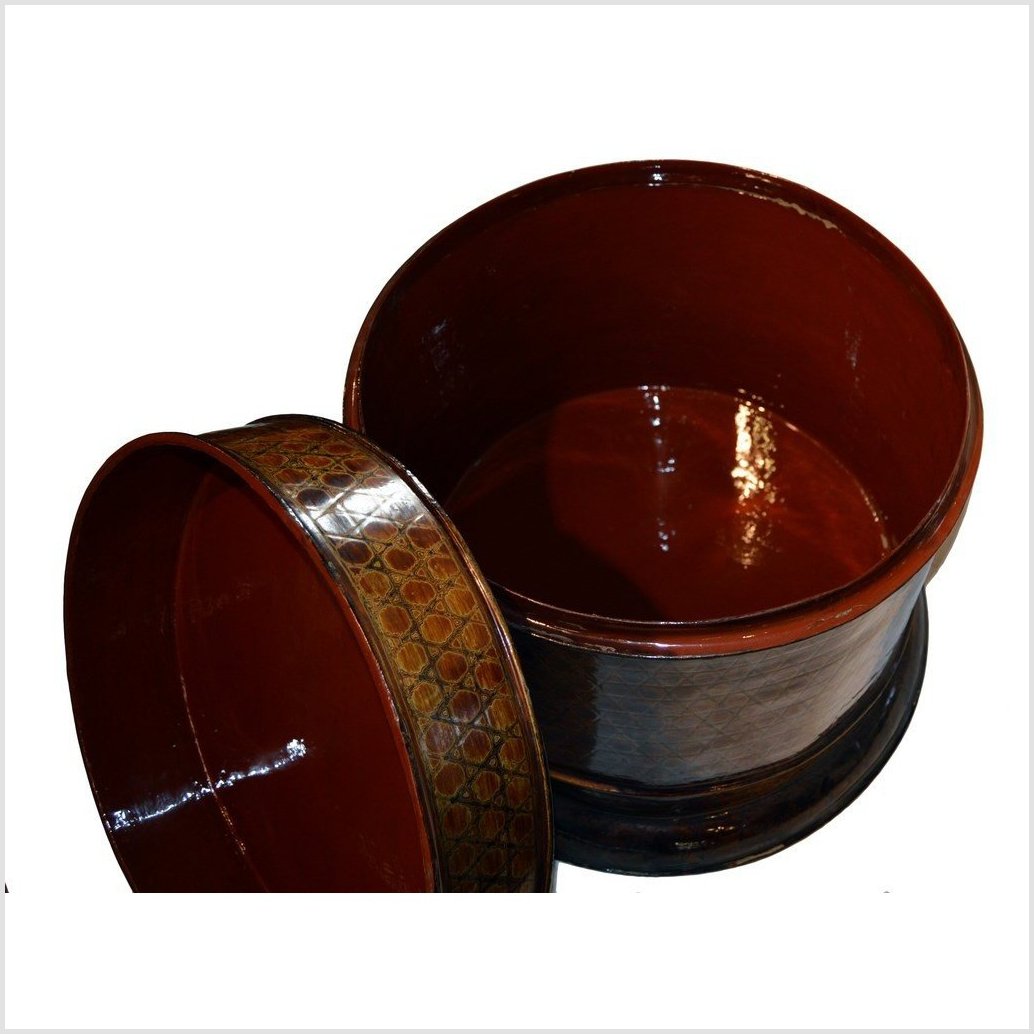Burmese Negora Lacquerware Drum Table-4. Asian & Chinese Furniture, Art, Antiques, Vintage Home Décor for sale at FEA Home