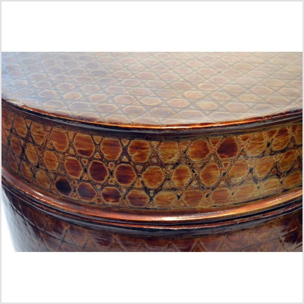 Burmese Negora Lacquerware Drum Table-6. Asian & Chinese Furniture, Art, Antiques, Vintage Home Décor for sale at FEA Home