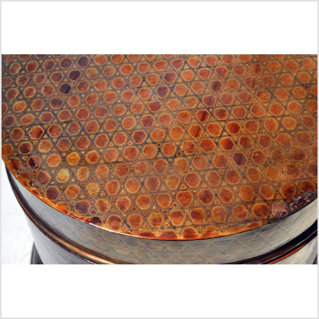 Burmese Negora Lacquerware Drum Table-3. Asian & Chinese Furniture, Art, Antiques, Vintage Home Décor for sale at FEA Home