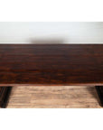 Burmese Vintage Waterfall Console Table with Scrolling Feet and Dark Patina-12. Asian & Chinese Furniture, Art, Antiques, Vintage Home Décor for sale at FEA Home