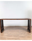 Burmese Vintage Waterfall Console Table with Scrolling Feet and Dark Patina-16. Asian & Chinese Furniture, Art, Antiques, Vintage Home Décor for sale at FEA Home