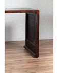Burmese Vintage Waterfall Console Table with Scrolling Feet and Dark Patina-7. Asian & Chinese Furniture, Art, Antiques, Vintage Home Décor for sale at FEA Home