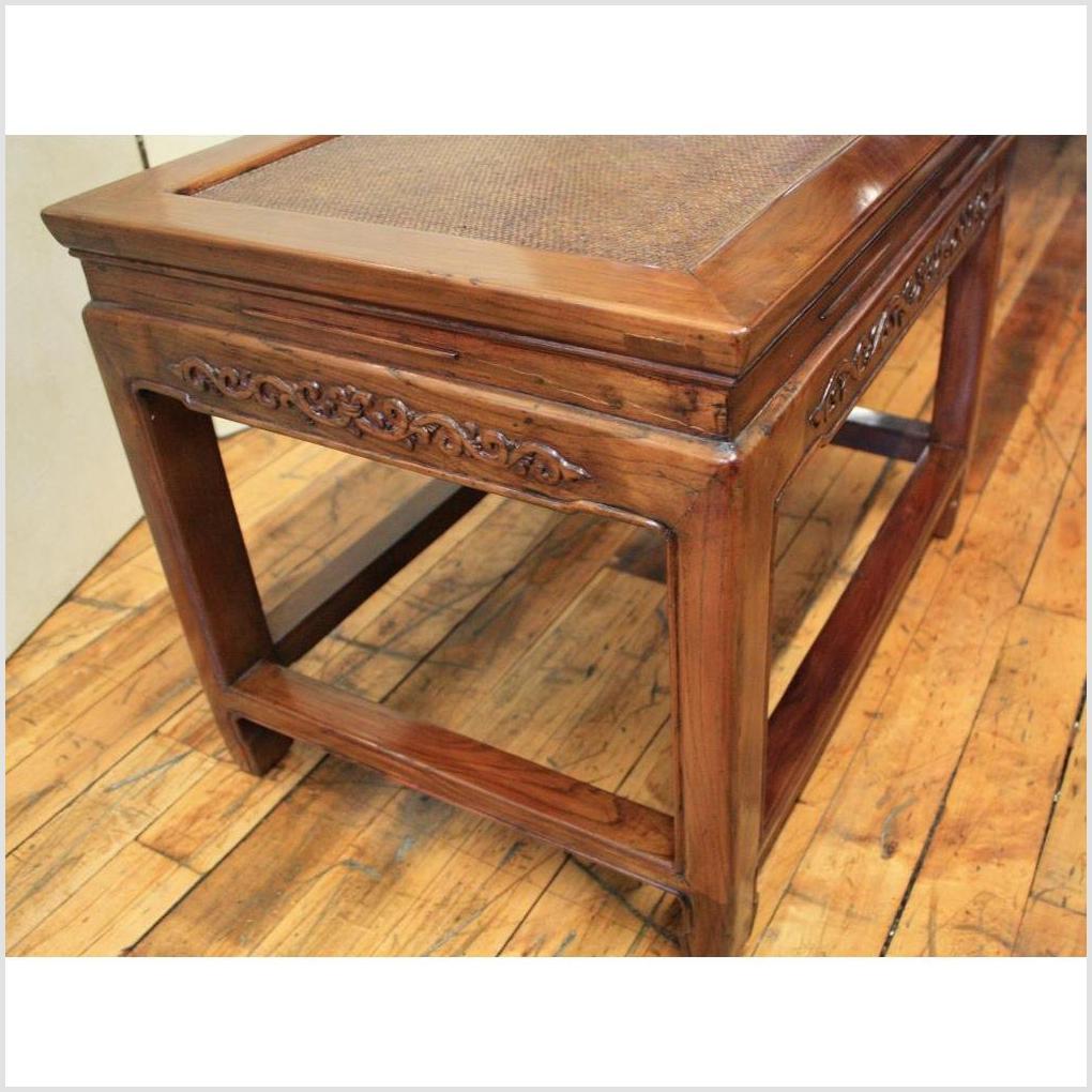 Carved Woven Rattan Top Coffee/Side Table-3. Asian & Chinese Furniture, Art, Antiques, Vintage Home Décor for sale at FEA Home