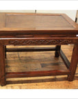 Carved Woven Rattan Top Coffee/Side Table-1. Asian & Chinese Furniture, Art, Antiques, Vintage Home Décor for sale at FEA Home