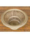 Cast Bronze Venetian Style Decorative Bowl with Light Patina and Reed Motifs-3. Asian & Chinese Furniture, Art, Antiques, Vintage Home Décor for sale at FEA Home