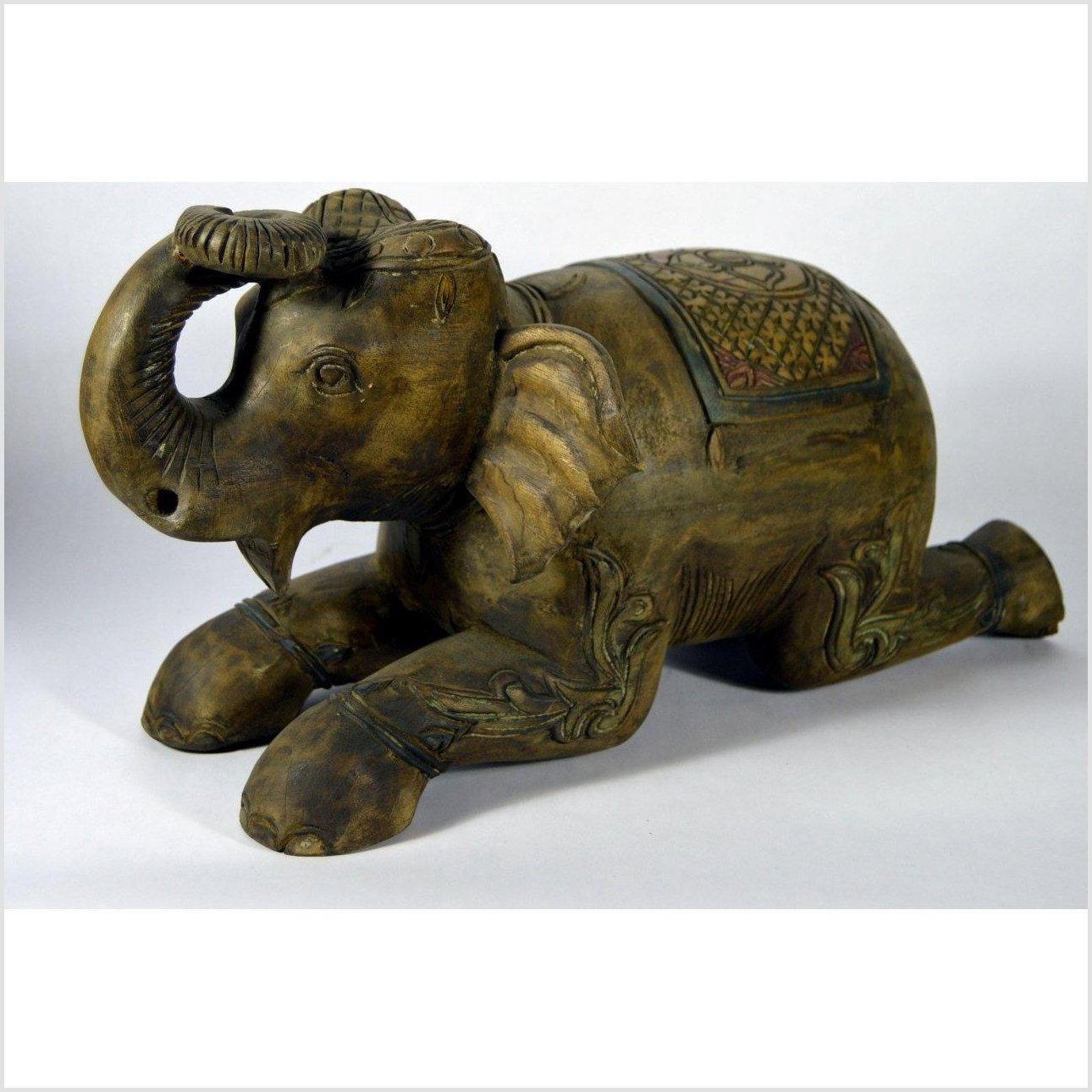 Chiang Mai Hand Carved Elephant-2. Asian & Chinese Furniture, Art, Antiques, Vintage Home Décor for sale at FEA Home