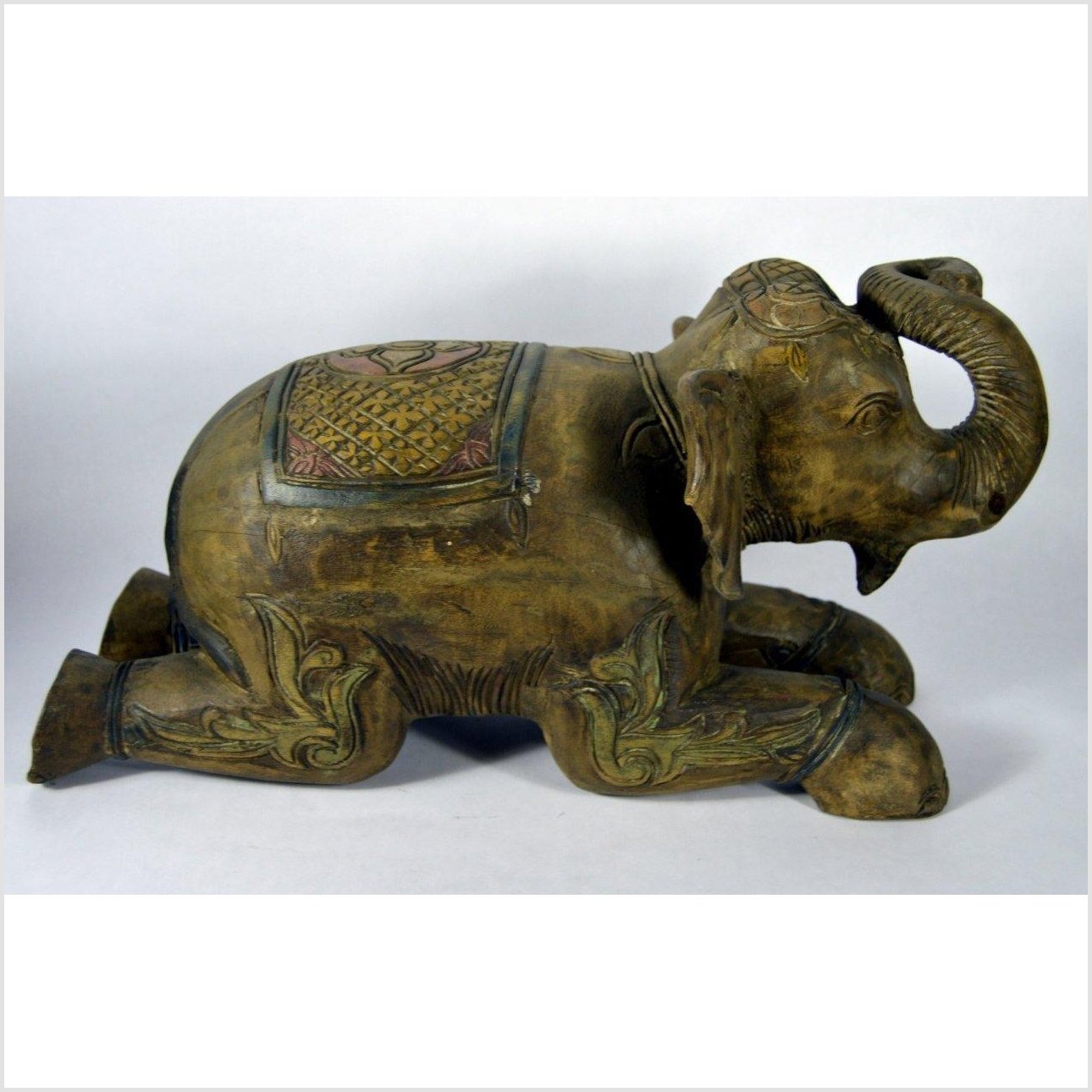 Chiang Mai Hand Carved Elephant-8. Asian & Chinese Furniture, Art, Antiques, Vintage Home Décor for sale at FEA Home
