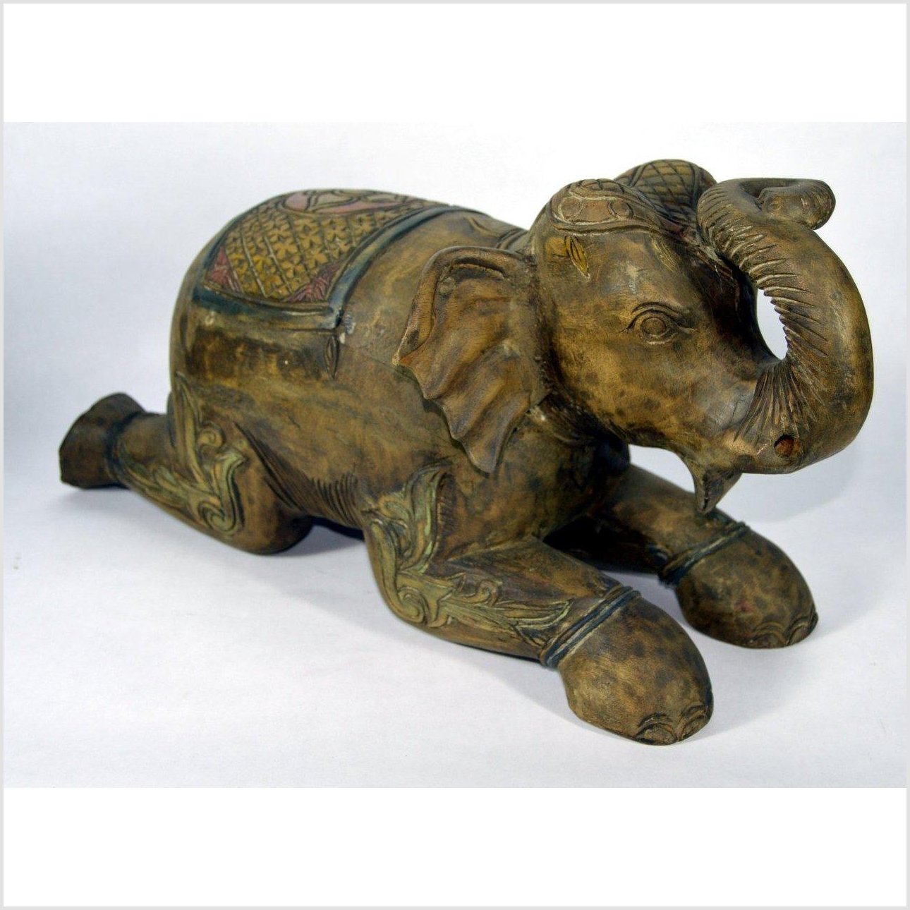 Chiang Mai Hand Carved Elephant-1. Asian & Chinese Furniture, Art, Antiques, Vintage Home Décor for sale at FEA Home