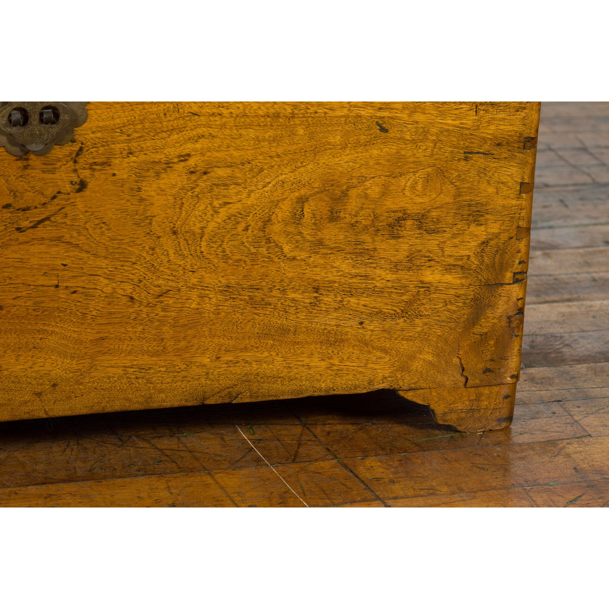Chinese 1920s Camphor Wood Blanket Chest with Brass Hardware and Natural Patina-10. Asian & Chinese Furniture, Art, Antiques, Vintage Home Décor for sale at FEA Home