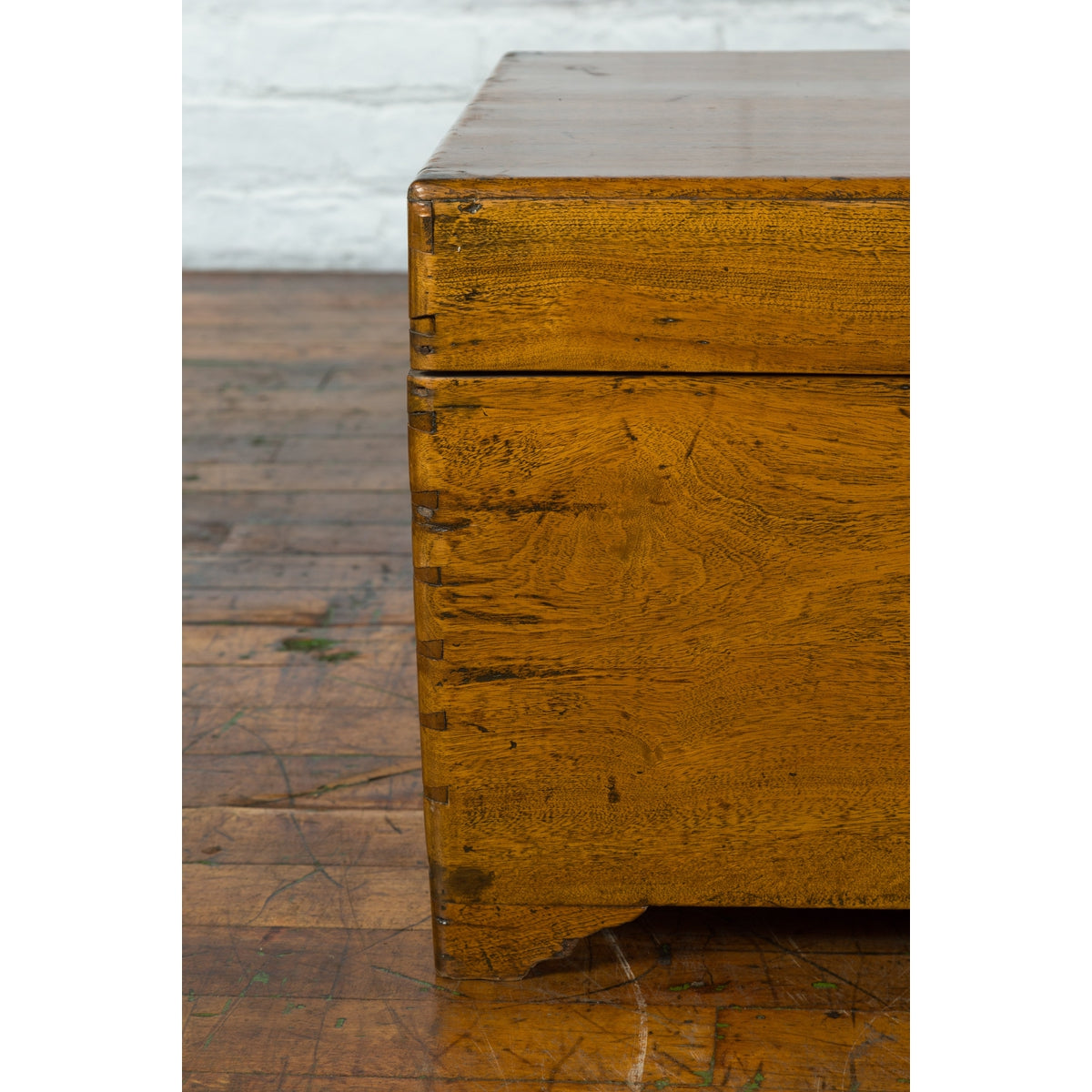 Chinese 1920s Camphor Wood Blanket Chest with Brass Hardware and Natural Patina-11. Asian & Chinese Furniture, Art, Antiques, Vintage Home Décor for sale at FEA Home