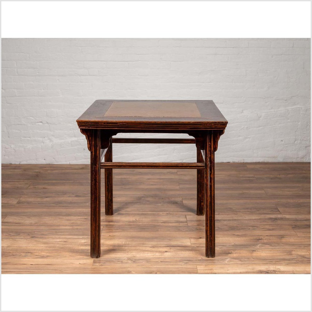 Chinese 19th Century Elmwood Center Hall Table with Ming Dynasty Stone Inset-11. Asian & Chinese Furniture, Art, Antiques, Vintage Home Décor for sale at FEA Home