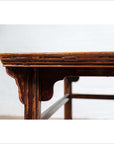 Chinese 19th Century Elmwood Center Hall Table with Ming Dynasty Stone Inset-12. Asian & Chinese Furniture, Art, Antiques, Vintage Home Décor for sale at FEA Home