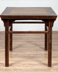 Chinese 19th Century Elmwood Center Hall Table with Ming Dynasty Stone Inset-5. Asian & Chinese Furniture, Art, Antiques, Vintage Home Décor for sale at FEA Home