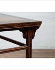 Chinese 19th Century Elmwood Center Hall Table with Ming Dynasty Stone Inset-7. Asian & Chinese Furniture, Art, Antiques, Vintage Home Décor for sale at FEA Home