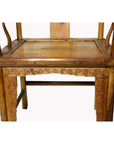 Chinese 19th Century Yumu Wood Chair with Hand-Carved Medallion and Greek Key-3. Asian & Chinese Furniture, Art, Antiques, Vintage Home Décor for sale at FEA Home