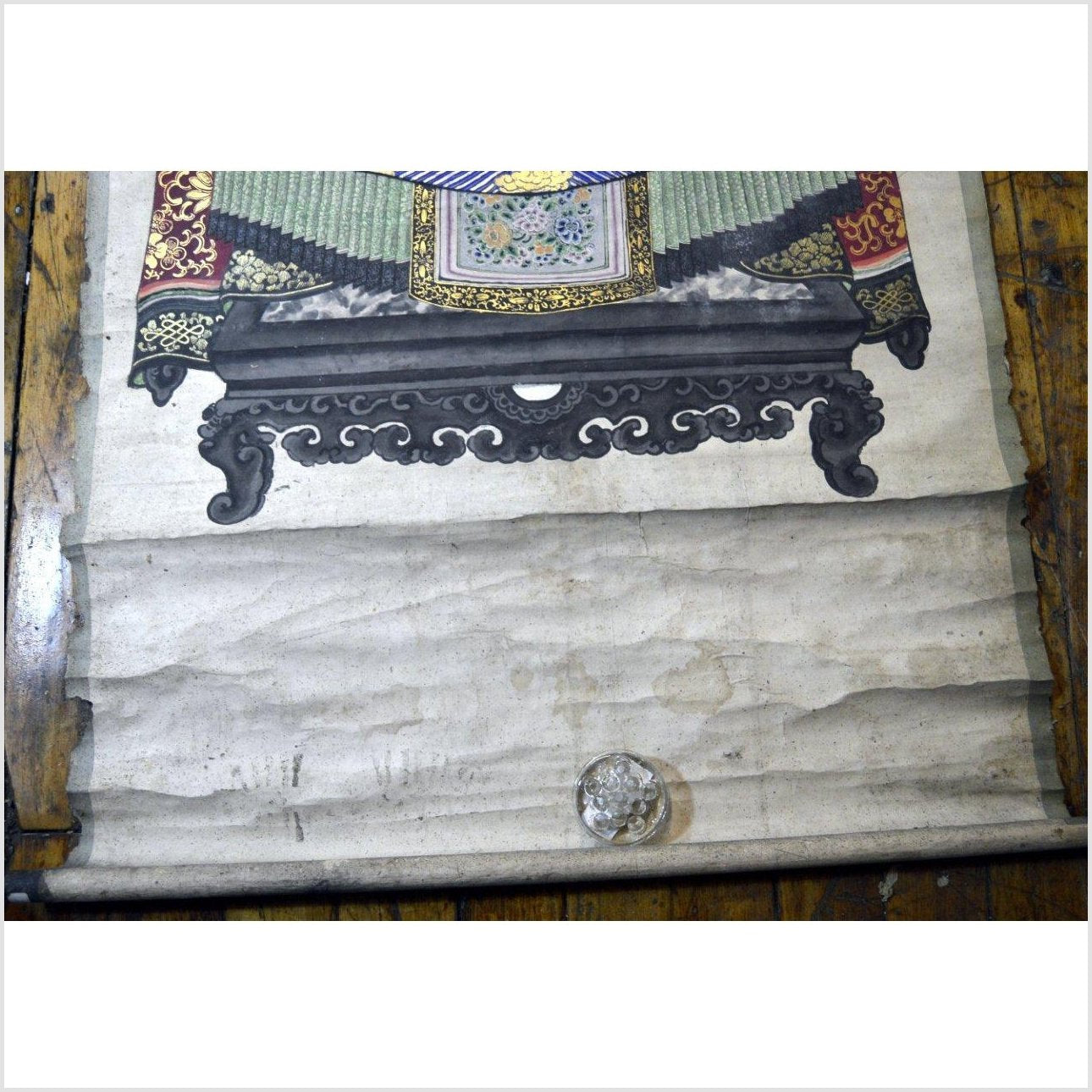 Chinese Ancestors Painting on Linen Canvas-12. Asian & Chinese Furniture, Art, Antiques, Vintage Home Décor for sale at FEA Home