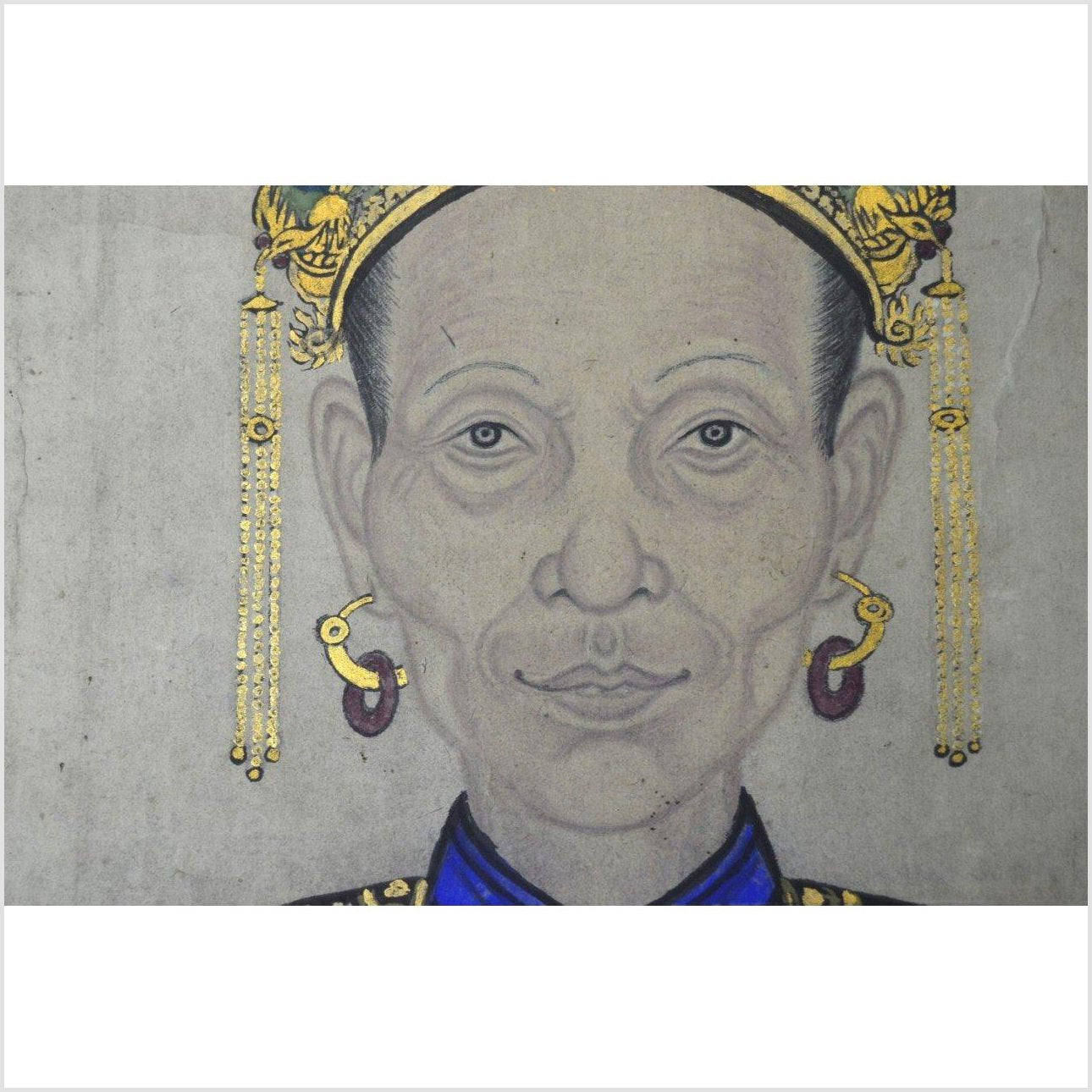 Chinese Ancestors Painting on Linen Canvas-4. Asian & Chinese Furniture, Art, Antiques, Vintage Home Décor for sale at FEA Home