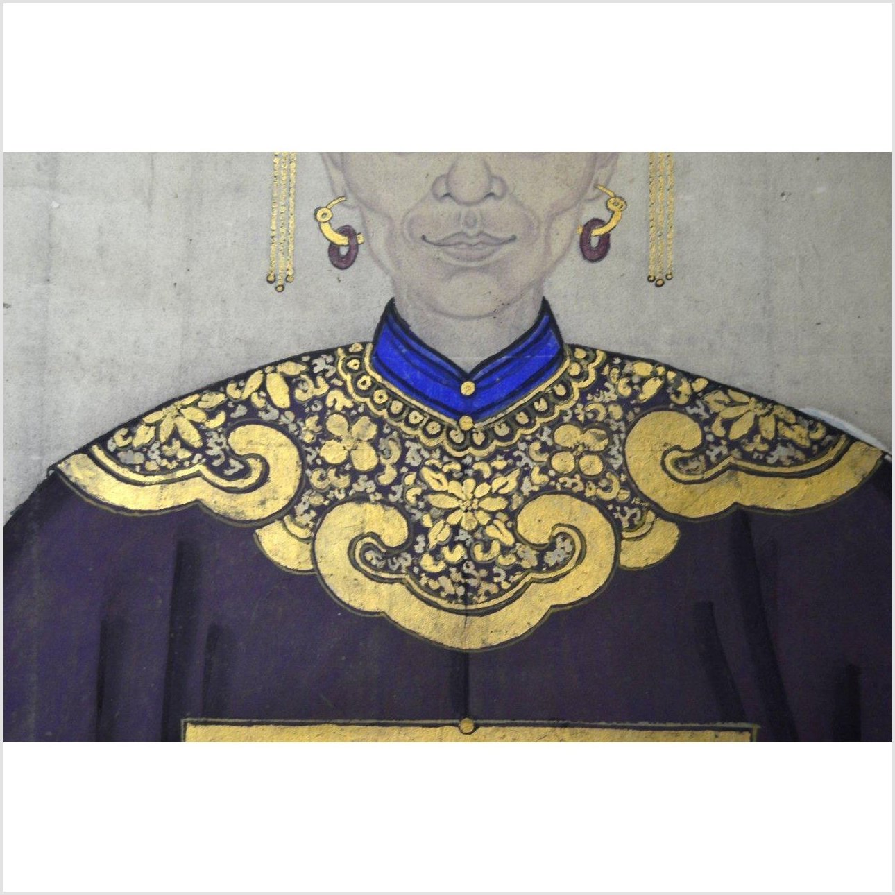 Chinese Ancestors Painting on Linen Canvas-5. Asian & Chinese Furniture, Art, Antiques, Vintage Home Décor for sale at FEA Home